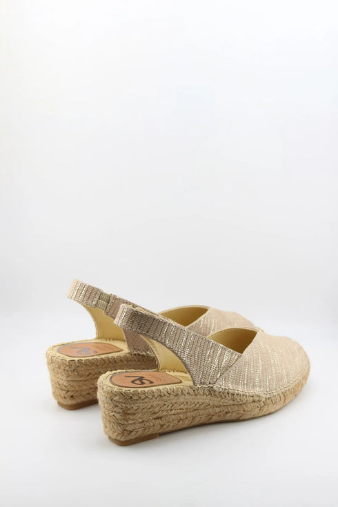 Salvi Calzados Woven Slingback Espadrille Wedge Sandals